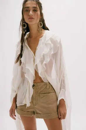 Free People Sakura High Rise Shorts In Tannin