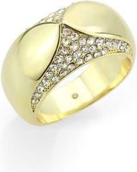 Covet Pavé CZ Beveled Band Ring in Gold at Nordstrom Rack, Size 7