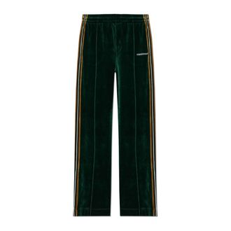 Casablanca Pantaloni Tuta in Velluto con Logo - - Trousers - Uomo - Verde - L