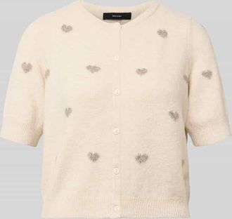 Vero Moda Slim Fit Strickjacke mit Intarsien Modell DOFFY INTARSIA in Beige, Gr&ouml;&szlig;e XL