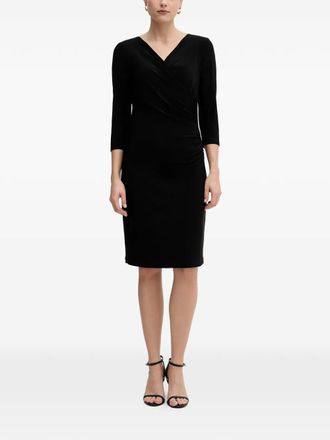 Joseph Ribkoff V-neck midi dress - women - Fabric - 46 - Black