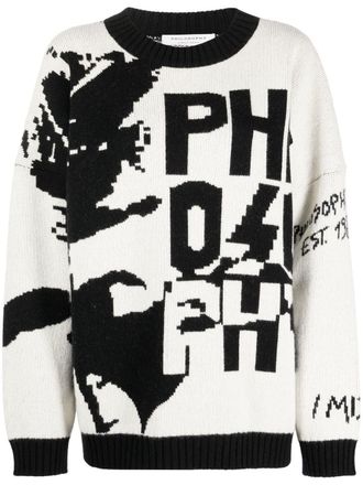 Philosophy di Lorenzo Serafini logo-knit virgin wool jumper - women - Virgin Wool - 40 - White