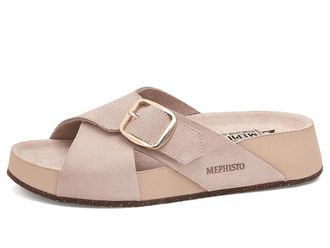 Mephisto Berrie Womens Sandals Light Sand : EU 40 (US Womens 10) B - Medium, Leather
