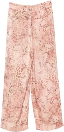BA&SH Broeken, Dames, Roze, M, Polyester, Carrina Wijde Broek