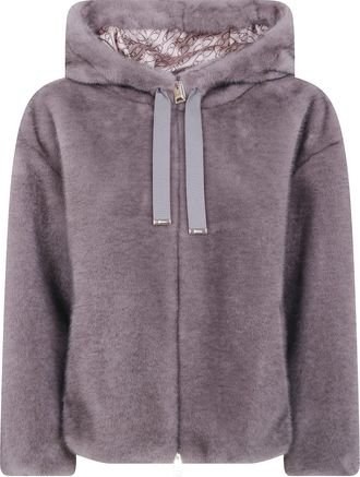 Herno Jacket Soft Faux Fur Bomber Soft Faux Fur