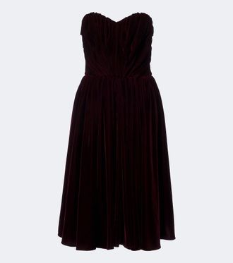 Dolce & Gabbana Vestido bustier de terciopelo