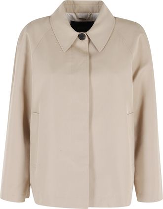 Seventy Beige Trench Jacket Back-Cape Cotton Jacket