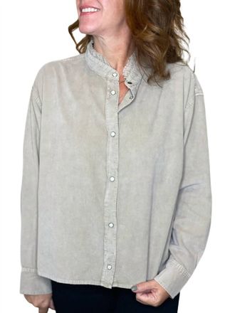 Dylan Corduroy Isabelle Shirt Jacket In Brown