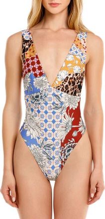 Agua Bendita Tulipa One-Piece Swimsuit in Blue at Nordstrom, Size X-Large