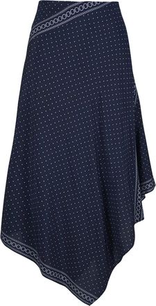 Veronica Beard Gonna asimmetrica a pois - Blu