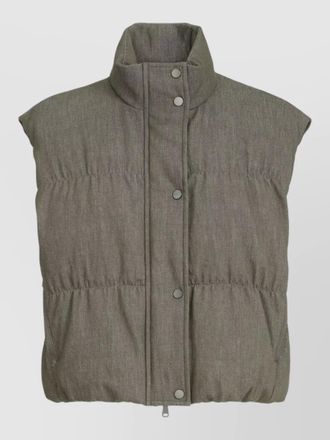 Brunello Cucinelli down vest high neck padded design