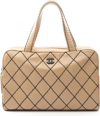 Chanel Beige Leather Tote Bag (Pre-Owned)