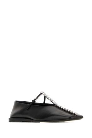 Jil Sander J15wz0034p7588 001 Black Ballerine Flat Shoes