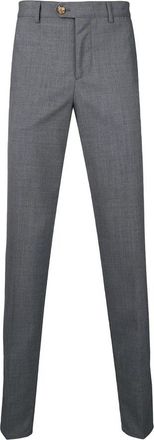 Brunello Cucinelli MenS Gray Tailored Trousers With Button Detail, Size 58