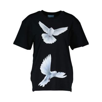 3.Paradis T-Shirts, female, Black, Size: XS Freedom Doves T-Shirt