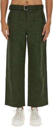 Maison Kitsun&eacute; Green Relaxed Trousers