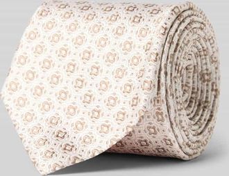 Monti Krawatte aus Seide im Allover-Look (7 cm) in Sand, Gr&ouml;&szlig;e 1
