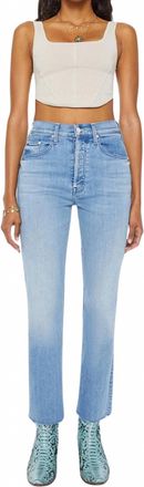 Mother Womens Tripper Ankle Fray Jean In Blue