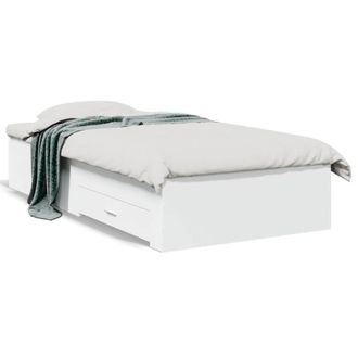 Berkfield Home Bed Frame with Drawers without Mattress White 90x200 cm
