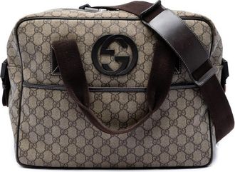 Gucci Pre-owned Gucci GG Supreme Interlocking G Briefcase Unisex 2GWVI6Z15II695RK