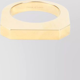 Rick Owens hollywood signet geometric metallic polished ring
