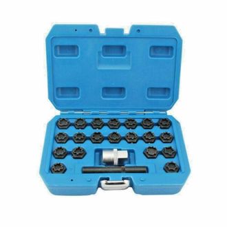 Trade Shop Trade Shop - Set 22 Pz Bussole Per Rimozione Dadi Bloccaggio Antifurto Ruote Audi Hy156163