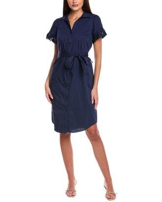 T Tahari Button A-Line Dress