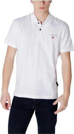 Napapijri Hombre, Camisetas, Blanco, Talla: M