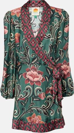 Farm Rio Arabesque Floral wrap dress