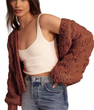 Callahan Gigi Cardigan In Caramel