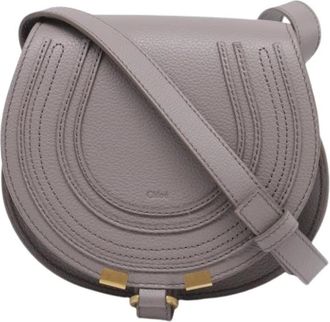 Chlo&eacute; Pre-owned Cross Body Bags, female, Gray, Size: ONE SIZE Pre-owned Leather Shoulder Bag