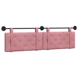 vidaXL Cabecero Colgante Rosa Terciopelo Vidaxl