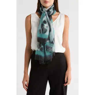 Nine West Chiffon Scarf in Aqua at Nordstrom Rack