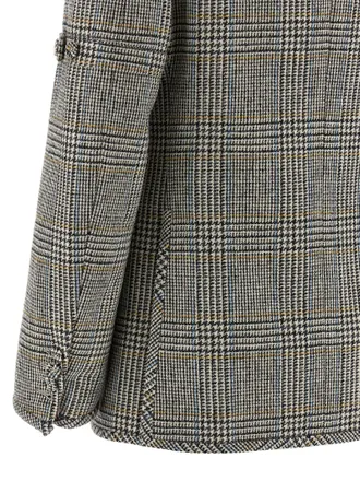 Thom Browne Prince of Wales Wool Blazer - Gray