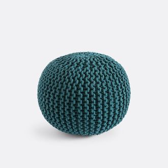 La Redoute Interieurs Gevlochten ronde poef Bisho