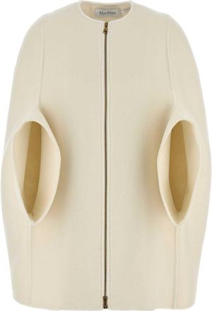 Max Mara White Cashmere Placido Cape