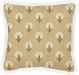 Ballard Designs Montrose Sunbrella Fringed Outdoor Pillow - 16 x 16 - Ballard Designs