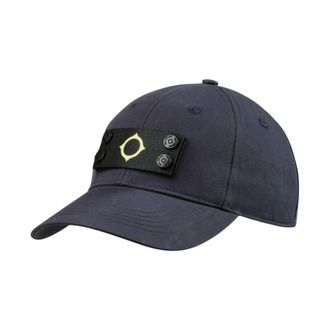 Mastrum Ma.strum - Badge Baseball Cap - Heren - Accessoires - Blauw - Maat: ONE Size Katoen