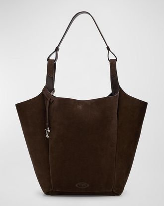 Tod's Suede & Leather Shoulder Bag