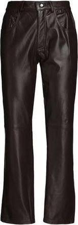 8 by YOOX STRAIGHT-LEG LEATHER PANTS