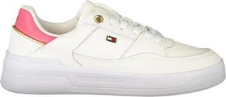 Tommy Hilfiger Witte Polyester Sneakers Moderne Stijl Comfort - Dames - Sneakers - Wit - 38 EU - Polyester - Schoenen