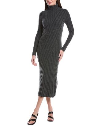 Reiss Cady Rib Roll Neck Wool & Cashmere-Blend Sweaterdress