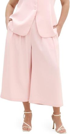 City Chic Abbie Crop Wide Leg Pants in Heavenly Pink at Nordstrom