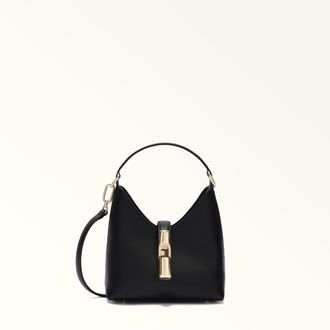 Furla Iride Borsa Mini M Nero Nero Pelle Stampata Donna