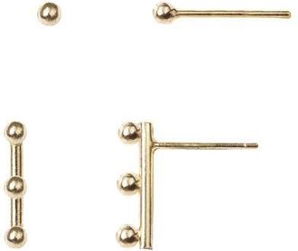 Matr Boomie Pari Dot Bar Earring Set - Set of 2 in Gold at Nordstrom
