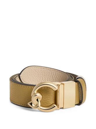 Coccinelle C-Me signature-logo belt - women - Calf Leather - M - Neutrals