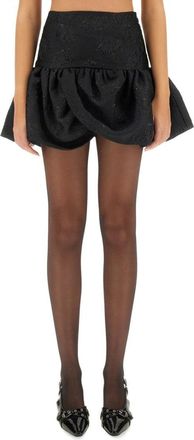 Rotate High-Waisted Mini Skirt In Textured Jacquard
