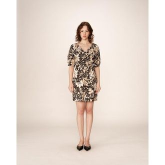 Grace & Mila Korte katoenen jurk, tropische print PAVANE