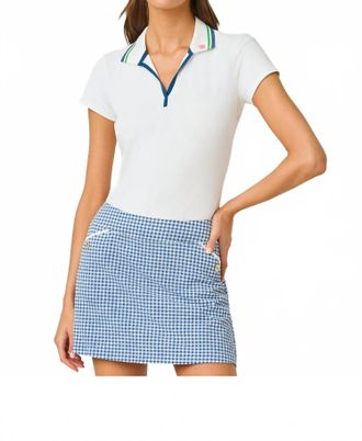 Lilly Pulitzer Thera Skort In Starlight Navy Mini Performance Gingham