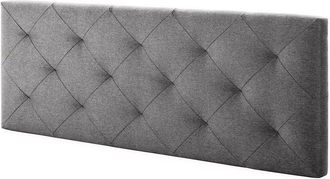 Marckonfort Marckonfort - Cabecero Tapizado alan 140x60. Rombos En Tela Gris. 8 Cm De Grosor